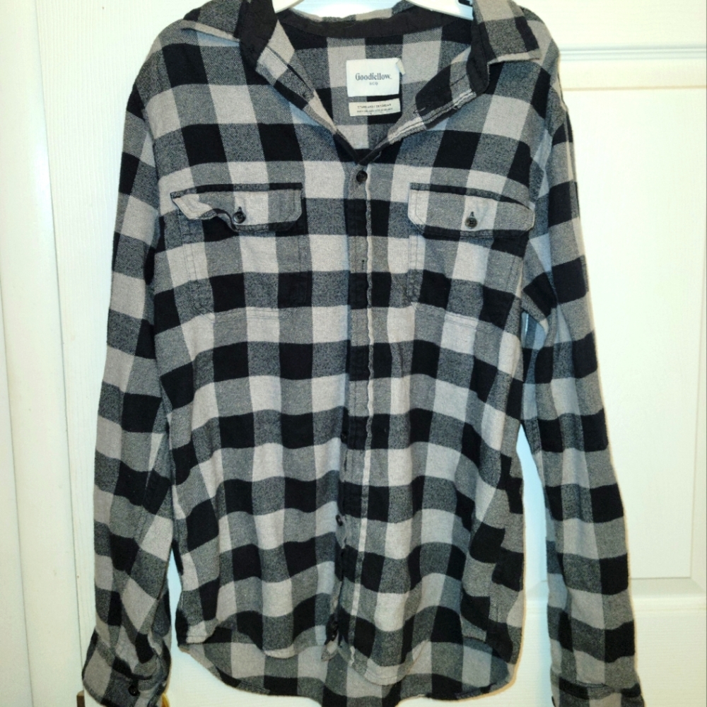 Goodiellow Black & White Checker Flannel